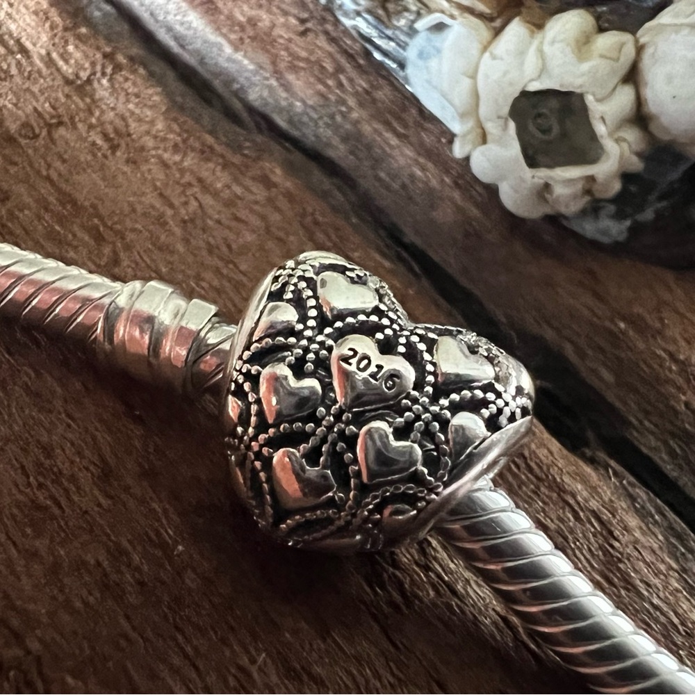 Authentic Pandora LE Charm 2016 Pandora Club Diamond Silver Pandora Club Hearts